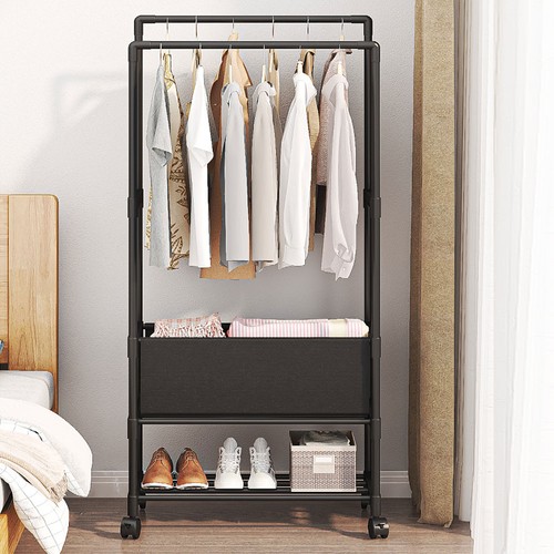 Metal double rail clothes - double,