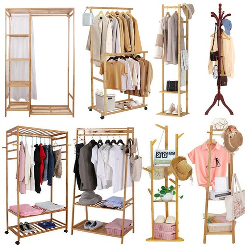 Strong wooden clothes rail - wooden,