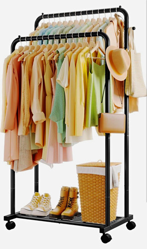 Double clothes rail wheels - clothes,