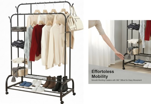 Heavy duty double rail clothes - heavy,