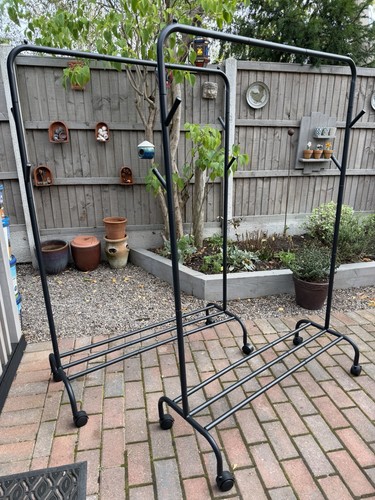 Pair metal clothes - rail, on