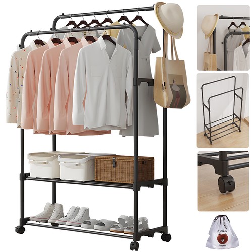 Heavy duty double clothes rail - heavy,