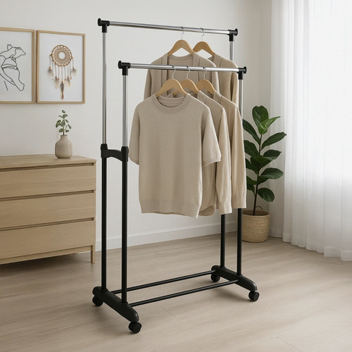 Freestanding double clothes - 1,