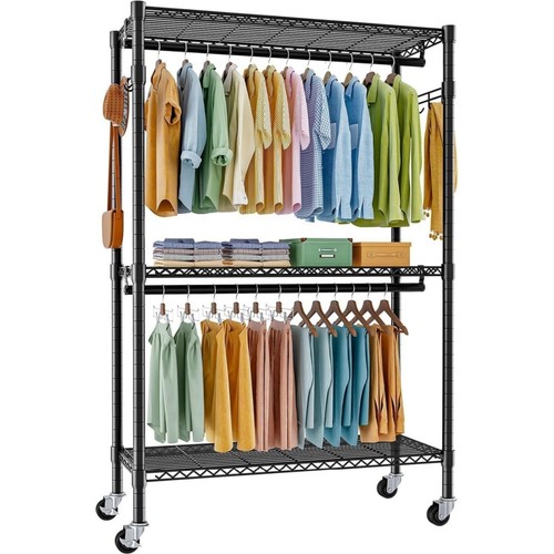 Double clothes rail - rail, heavy