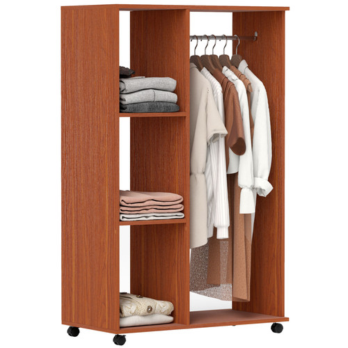 Open wardrobe clothes rail - wardrobe,