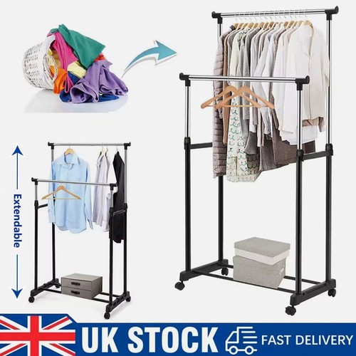 Double extendable clothes - clothes, rail