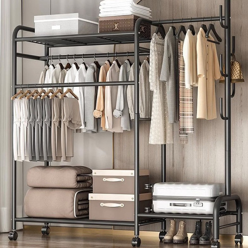 Double clothes rail rack - clothes, heavy