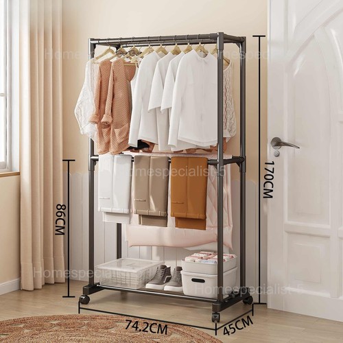 Tiers clothes rail rack shoe - rail,