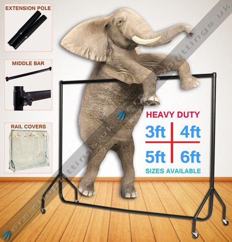 Heavy duty garment rail - heavy,