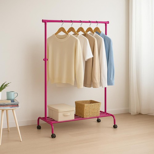 Single garment rack - single, pink